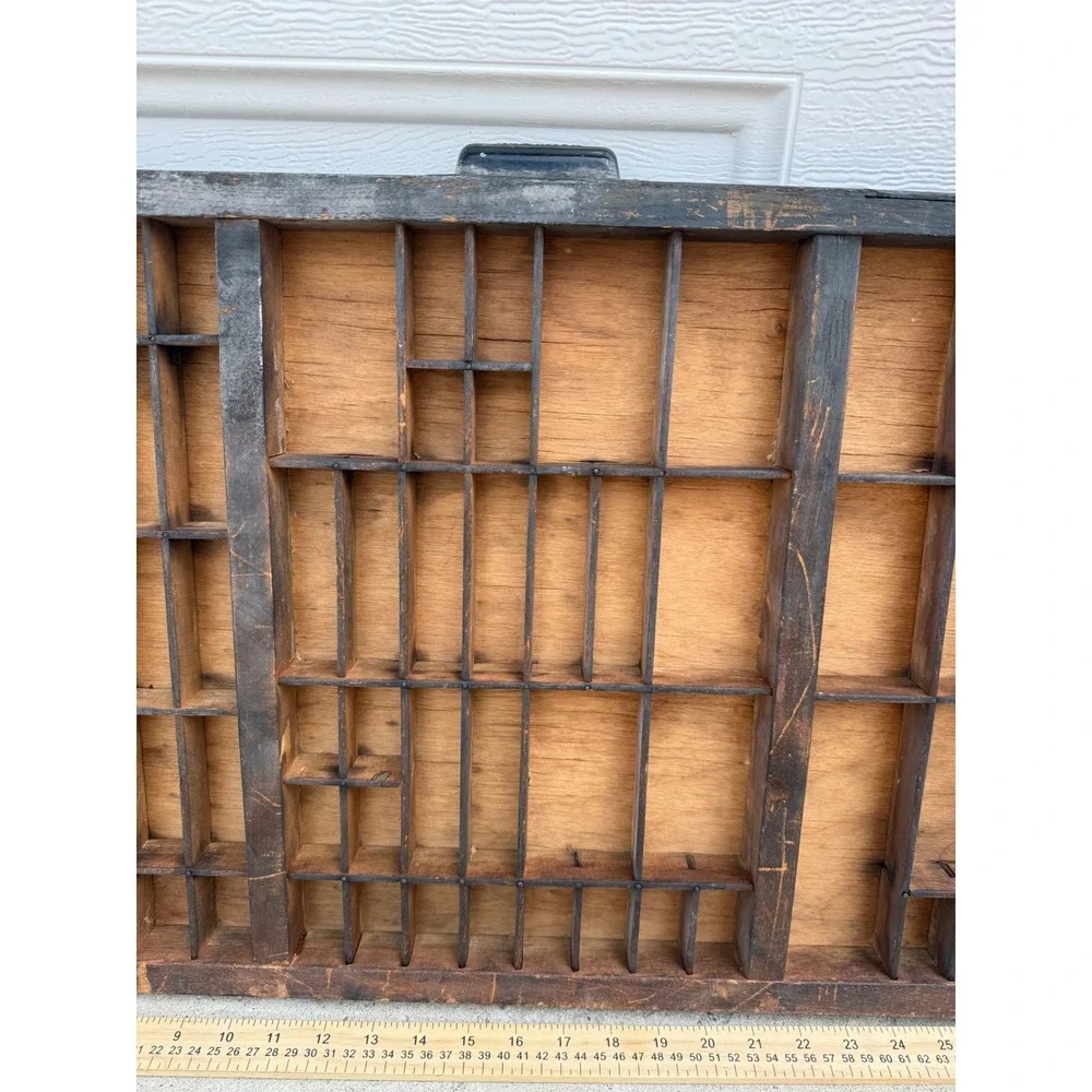 Vintage Hamilton Wooden Printers Drawer Letterpress Tray Shadow Box Miniatures